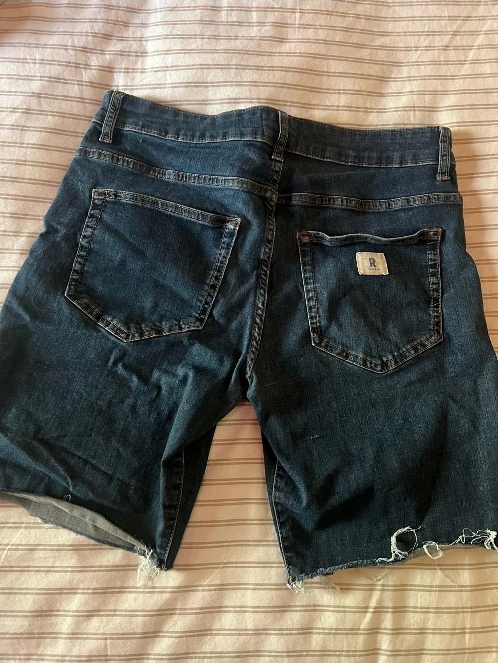 Dark Blue Jean Shorts - Unbranded